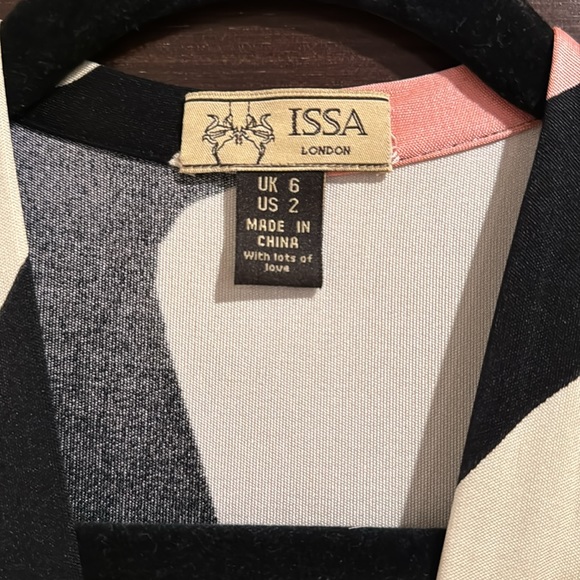 Issa London Silk Jersey V neck Dress Multi Print US 2 UK 6 - Picture 14 of 16